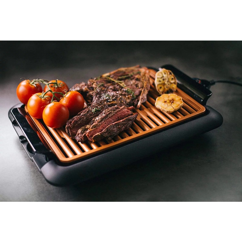 Title 3, Indoor Smokeless Electric Grill, Ultra Nonstick...