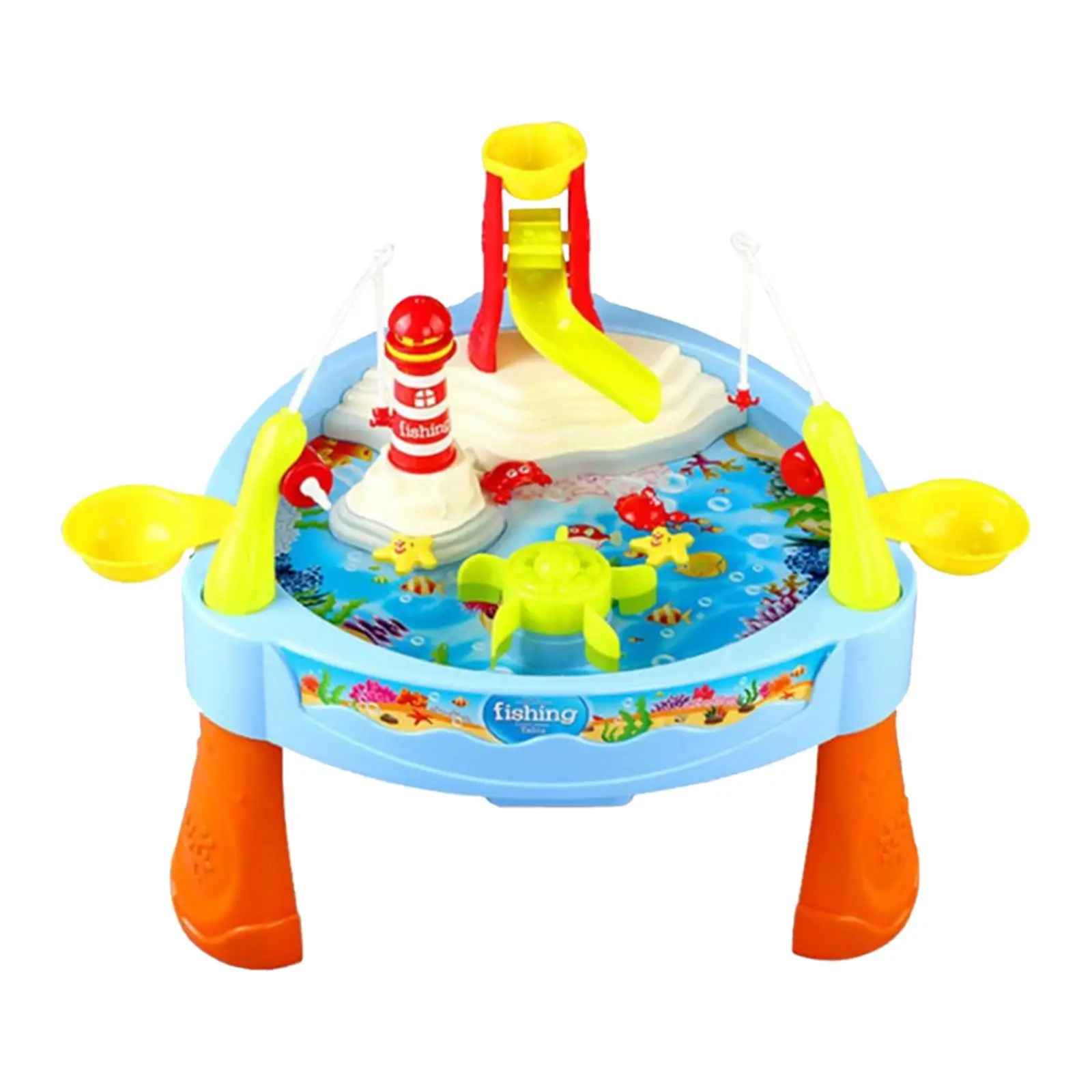 Water Circulating Fishing Game Board Play Set Water Table Toys Small Water Playing Table Outdoor Beach Toys for Activity Beach