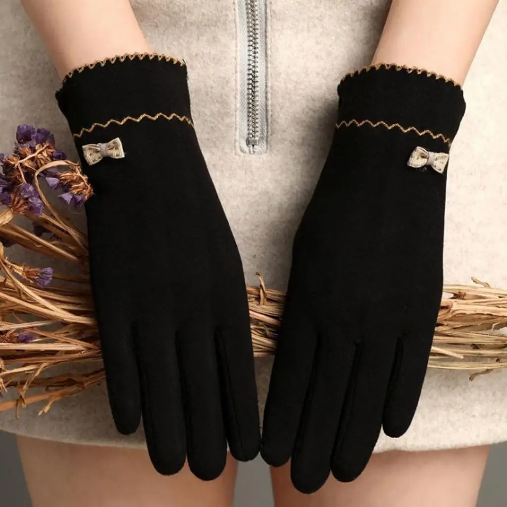 1 Pair Women Winter Gloves Warm Touchscreen Gloves Windproof Gloves for Women Girls Winter Outdoor Cold Weather