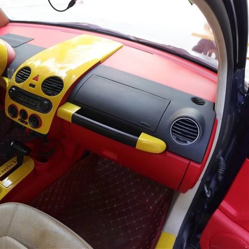 Für VW Volkswagen Beetle 2001-2012 ABS Innenraum-Beifahrergriffabdeckung, Beifahrer-Armlehne, Beifahrer-Armaturenbrett-Abdeckung – Detail 4