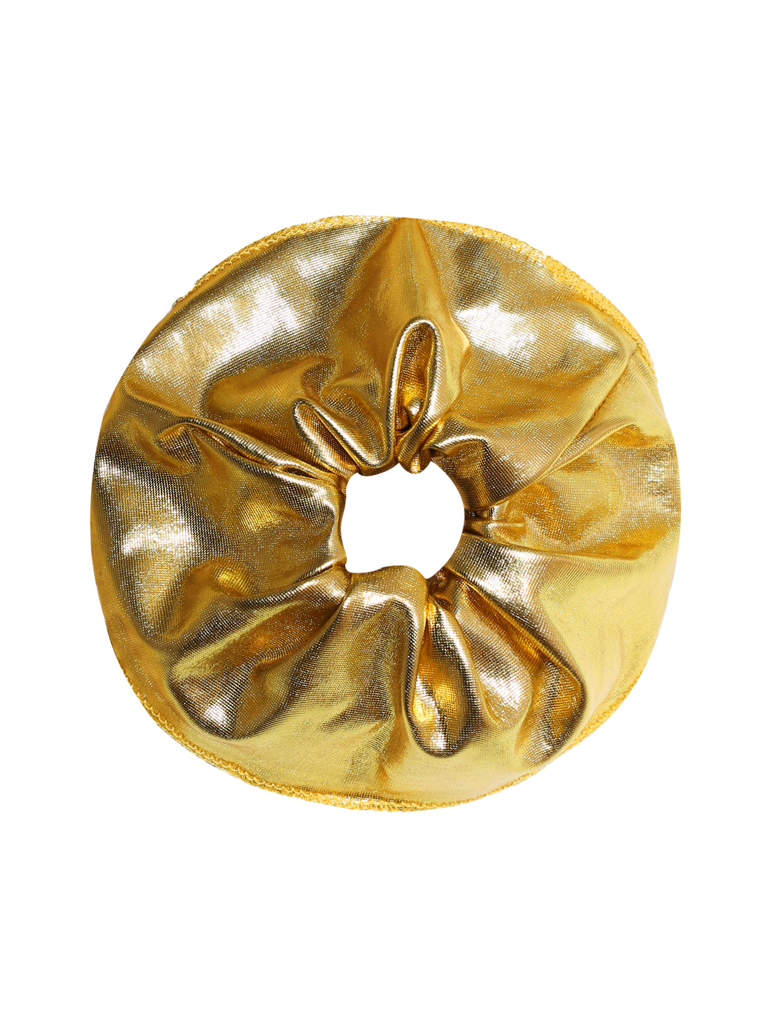 Kinder Mädchen Tanz Sport Metallic Haarband Rüschen Haar Scrunchie Haargummi Gymnastik Skating Pferdeschwanz Halter Breites Haarband – Detail 2