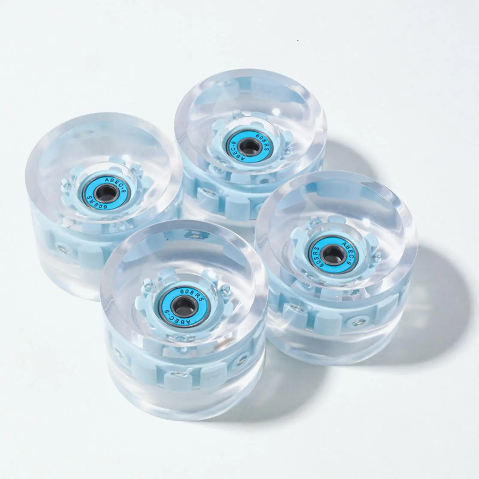 Skateboard Wheels, Replacement with Bearings, 78A, with LED Light Roller Skate