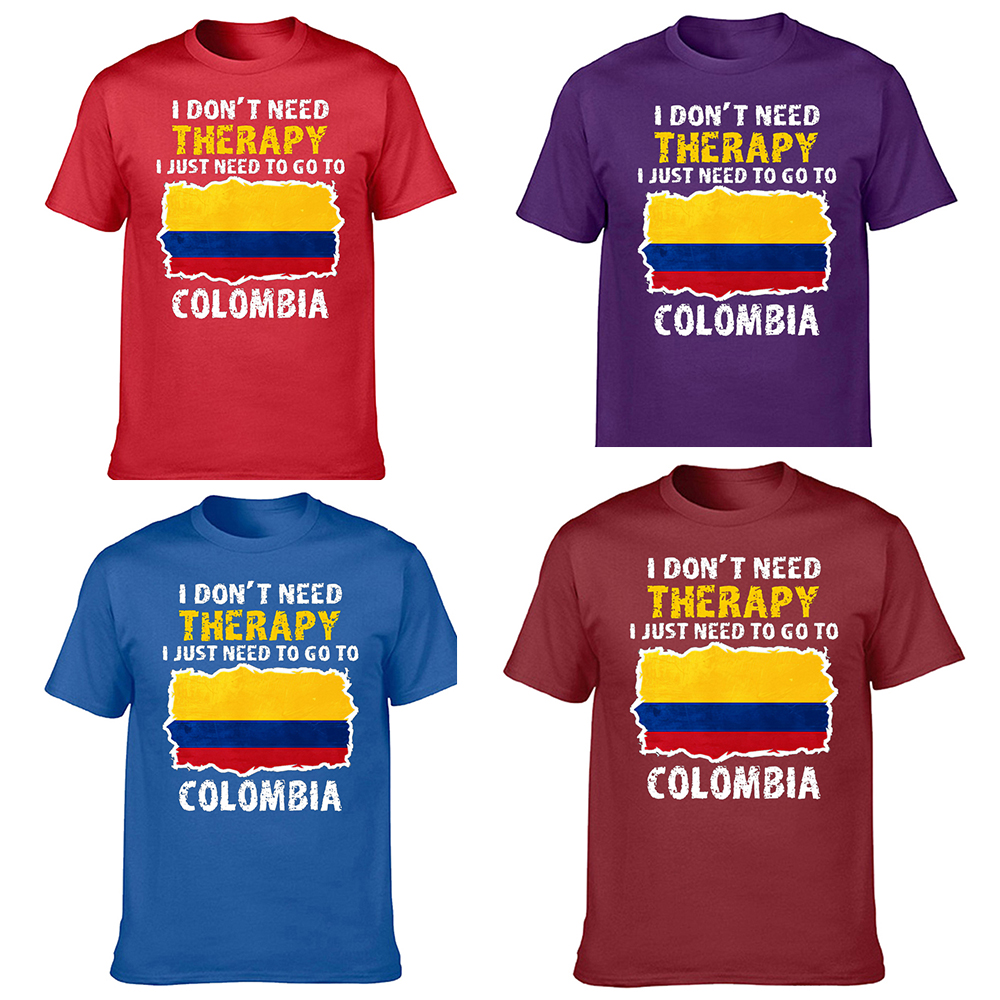 Lustige Kolumbien Flagge T Shirts Grafik Baumwolle Streetwear Kurzarm Geburtstag Geschenke Sommer Stil T-shirt Herren Kleidung – Detail 3