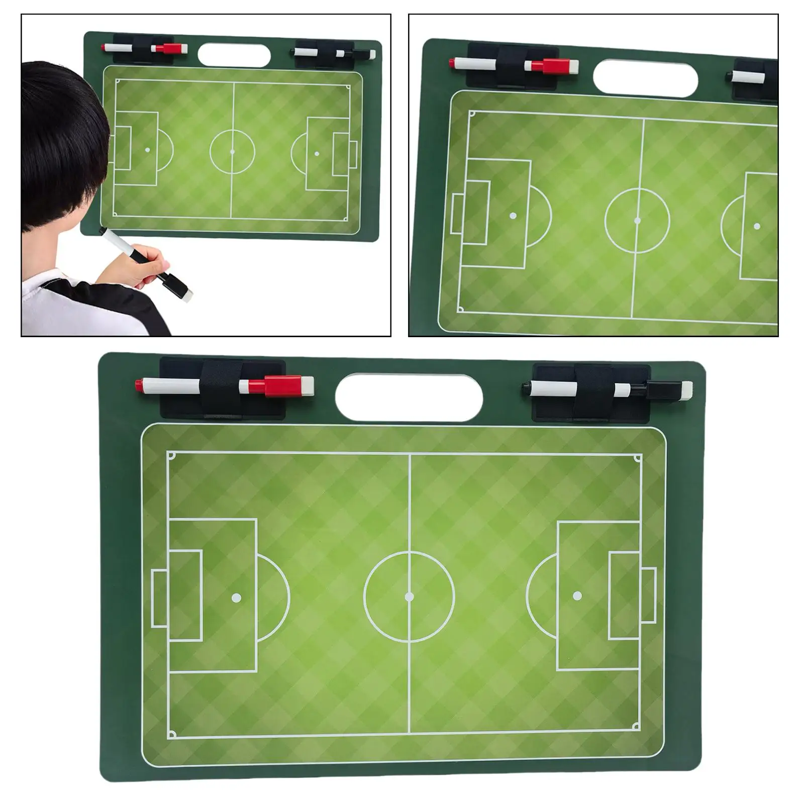 Football Coaching Board Trainer Aid Marker Pen Marker Board Coaches Clipboard Soccer for Practice Coach Strategy Plan Training