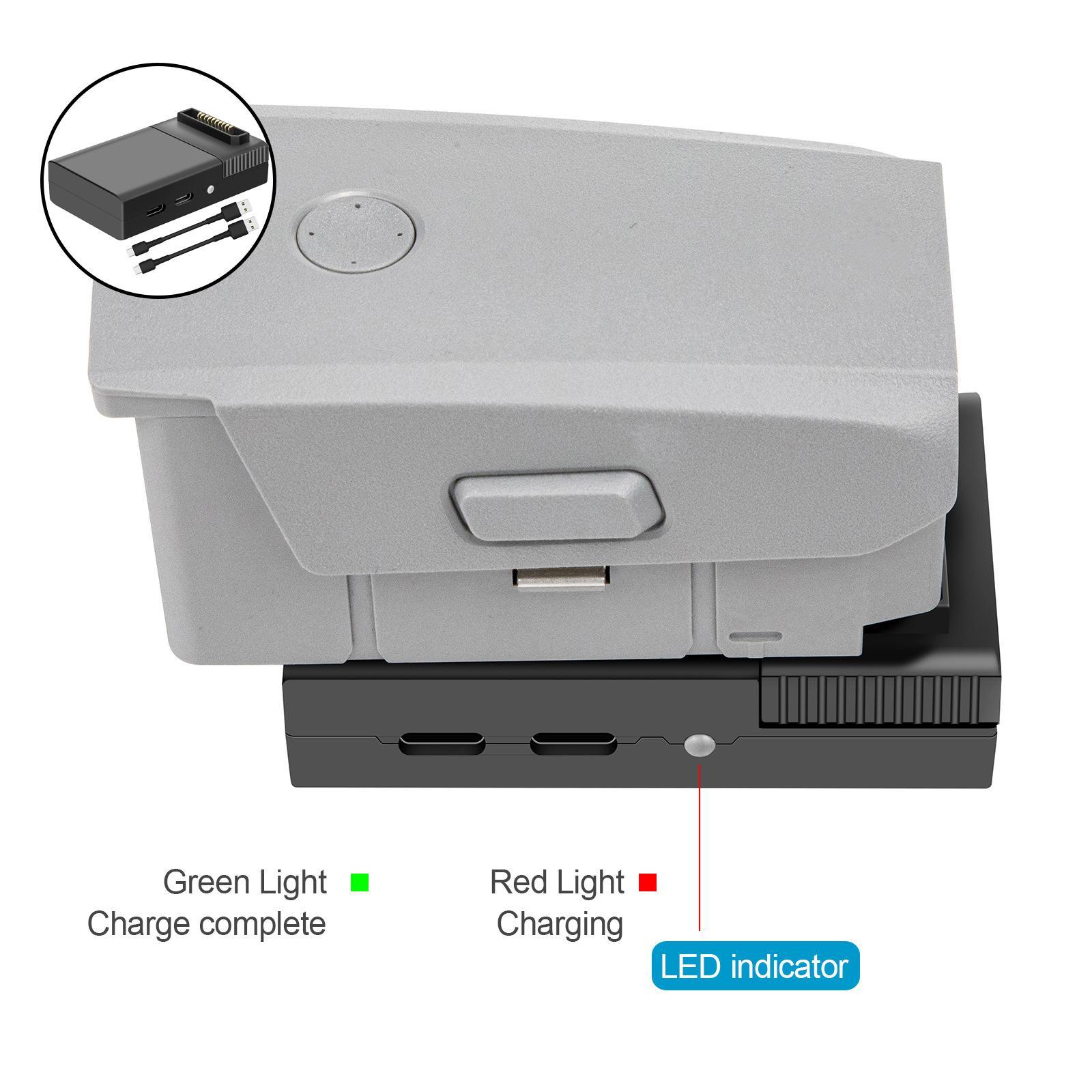 dji mavic air battery charger red light