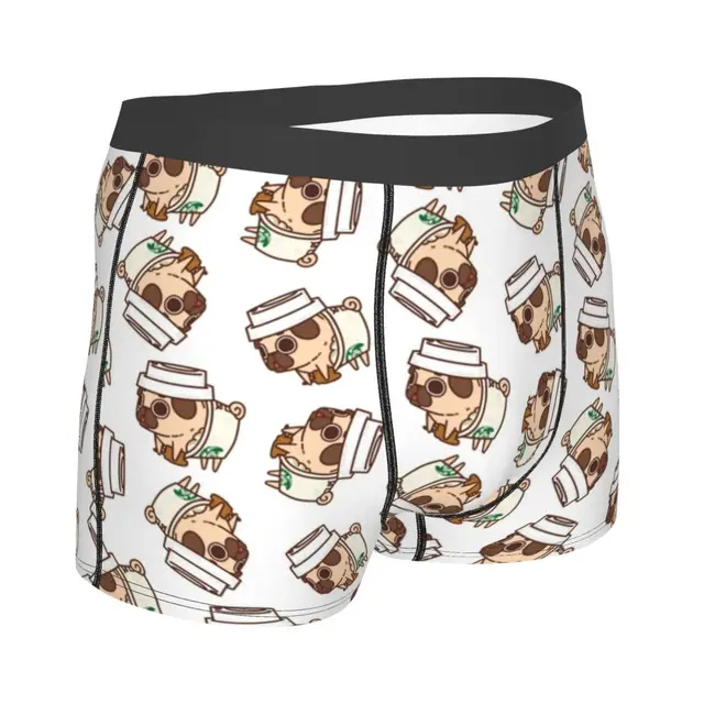Sexy Boxer PSL Puglie Pug Dog Coffee Life Shorts Panties Briefs Men's  Underwear Cute Breathable Underpants for Male S-XXL - AliExpress