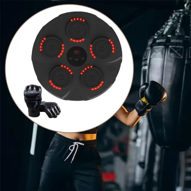  Ribanedy - Máquina de entrenamiento de boxeo para el hogar,  para montaje en pared, diseño electrónico inteligente, agilidad,  entrenamiento de agilidad, boxeo digital, almohadillas de boxeo adecuadas  para ejercicio en casa