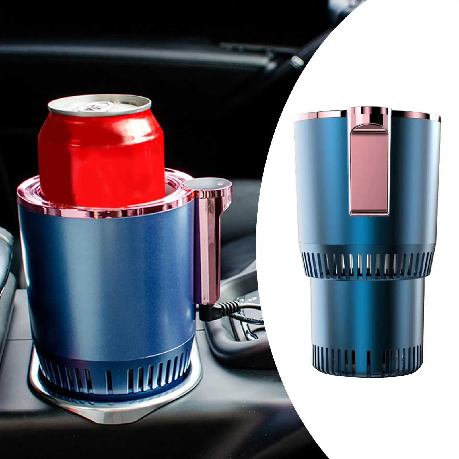 Warmer and Car Cup Can Drinks Holder Screen Display Water Cold Cup Car Small Refrigerator