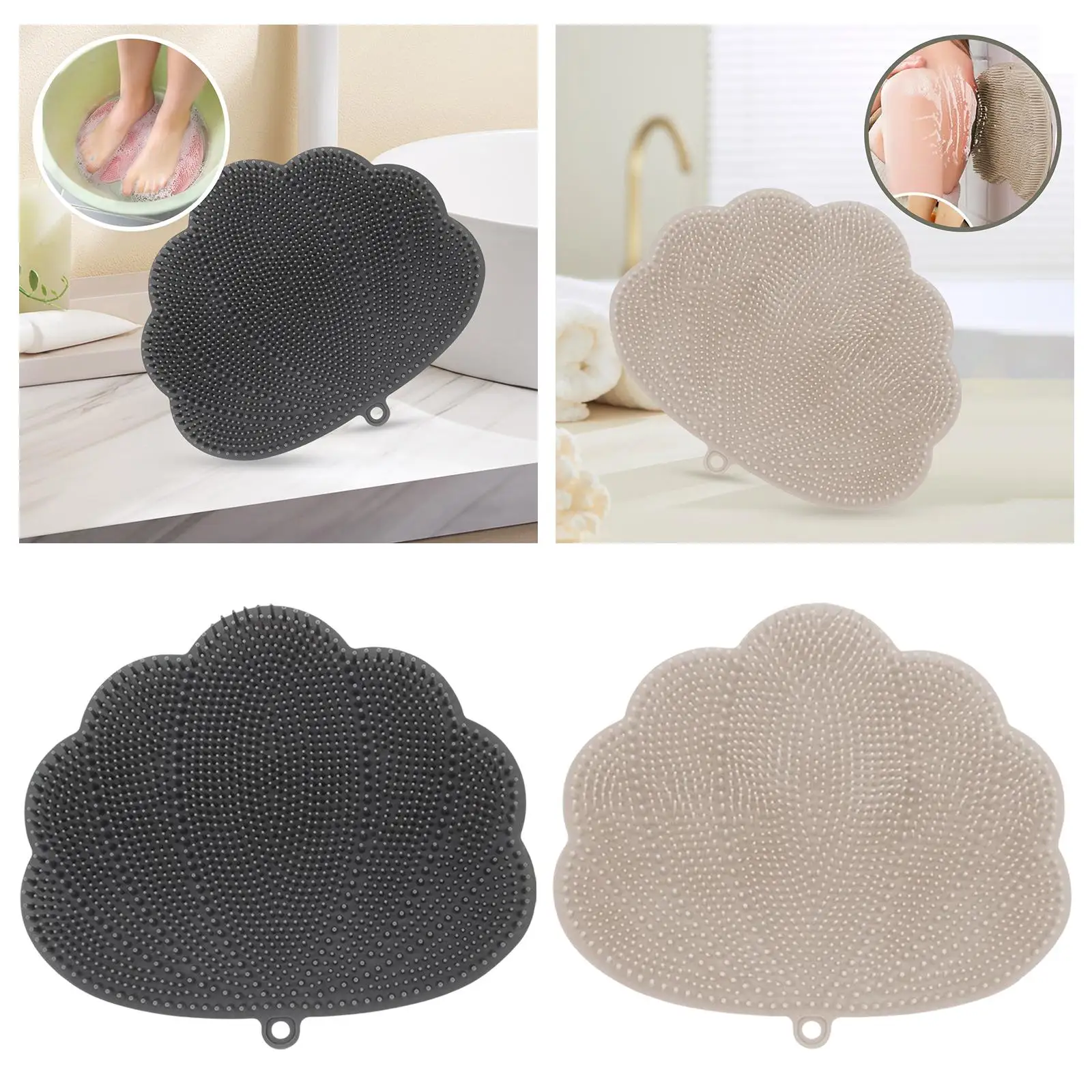 Non Slip Shower Foot Scrubber Durable Foot Cleaner Foot Tub with Suction Cups Bath Mat Multifunction for Lazy Scrubbing Home SPA