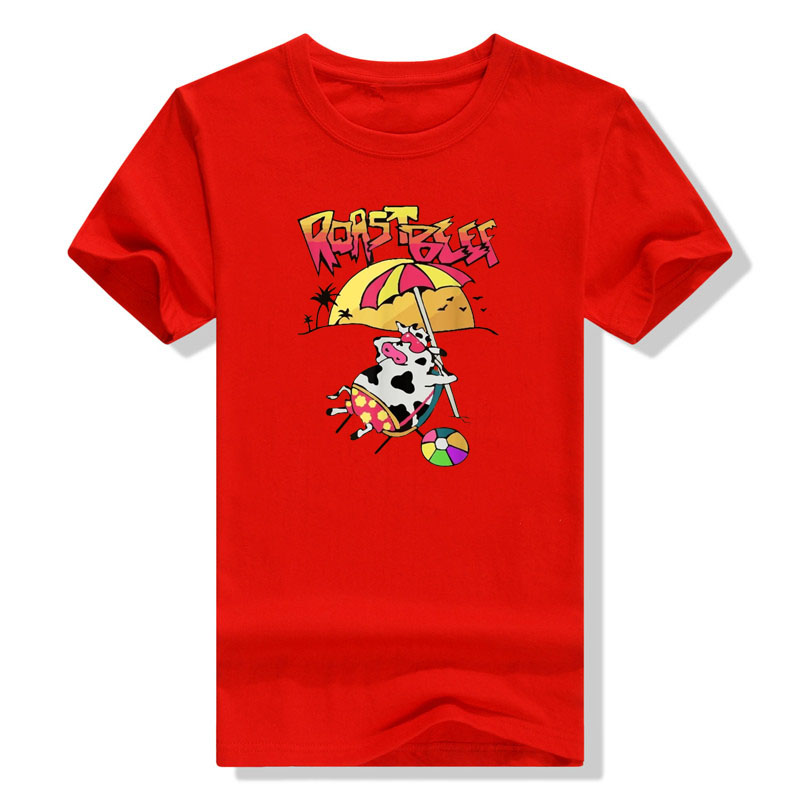 Fremder Dustin Liebe Roastbeef Strand Kuh TV Parodie T-Shirt lustige Grill Cartoon niedlichen T-Shirt Streetwear Urlaub Tops Party Kleidung – Detail 6