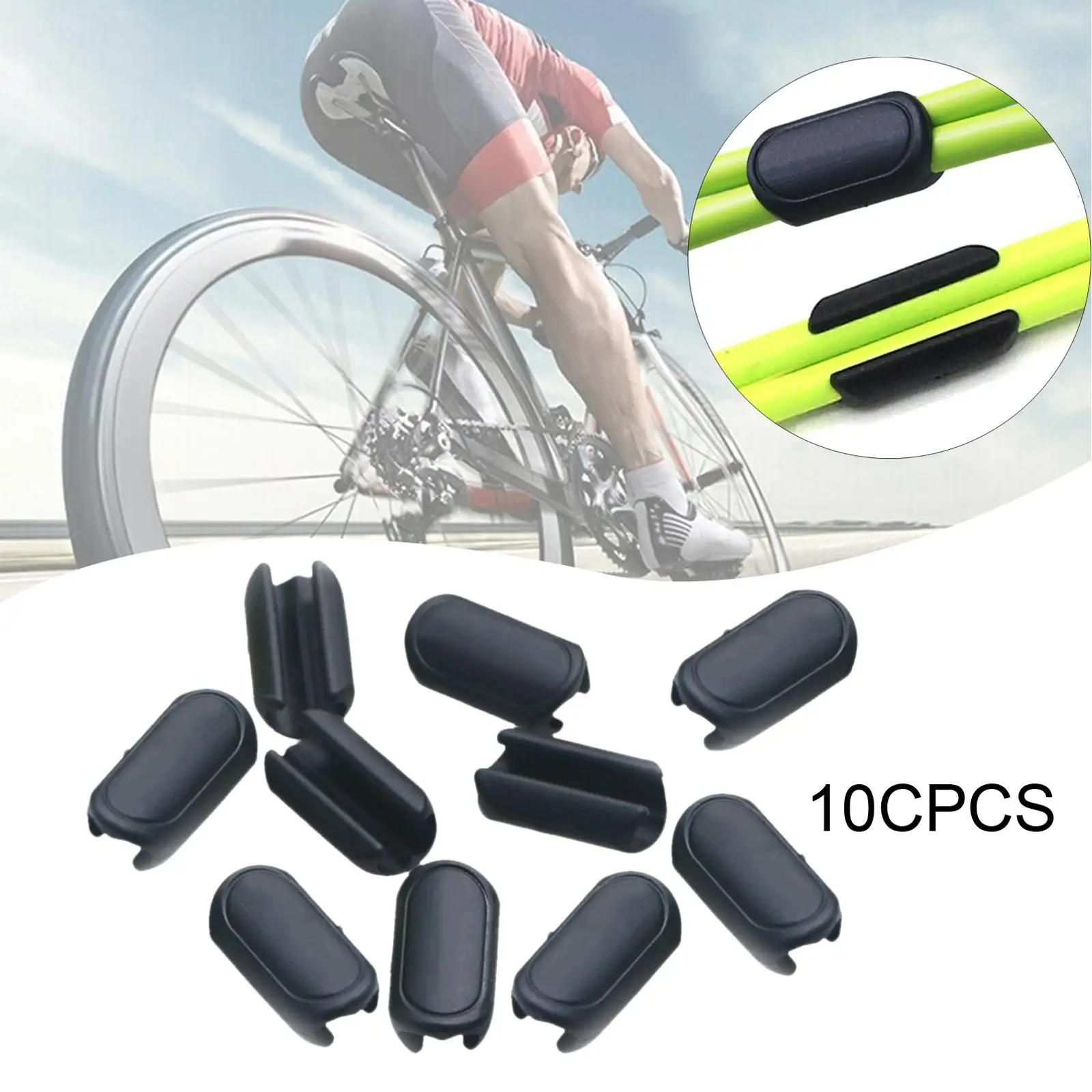 10x Bike Cable Clips Bicycle Housing Tidy Clips for Road Bicycle Brake Cable