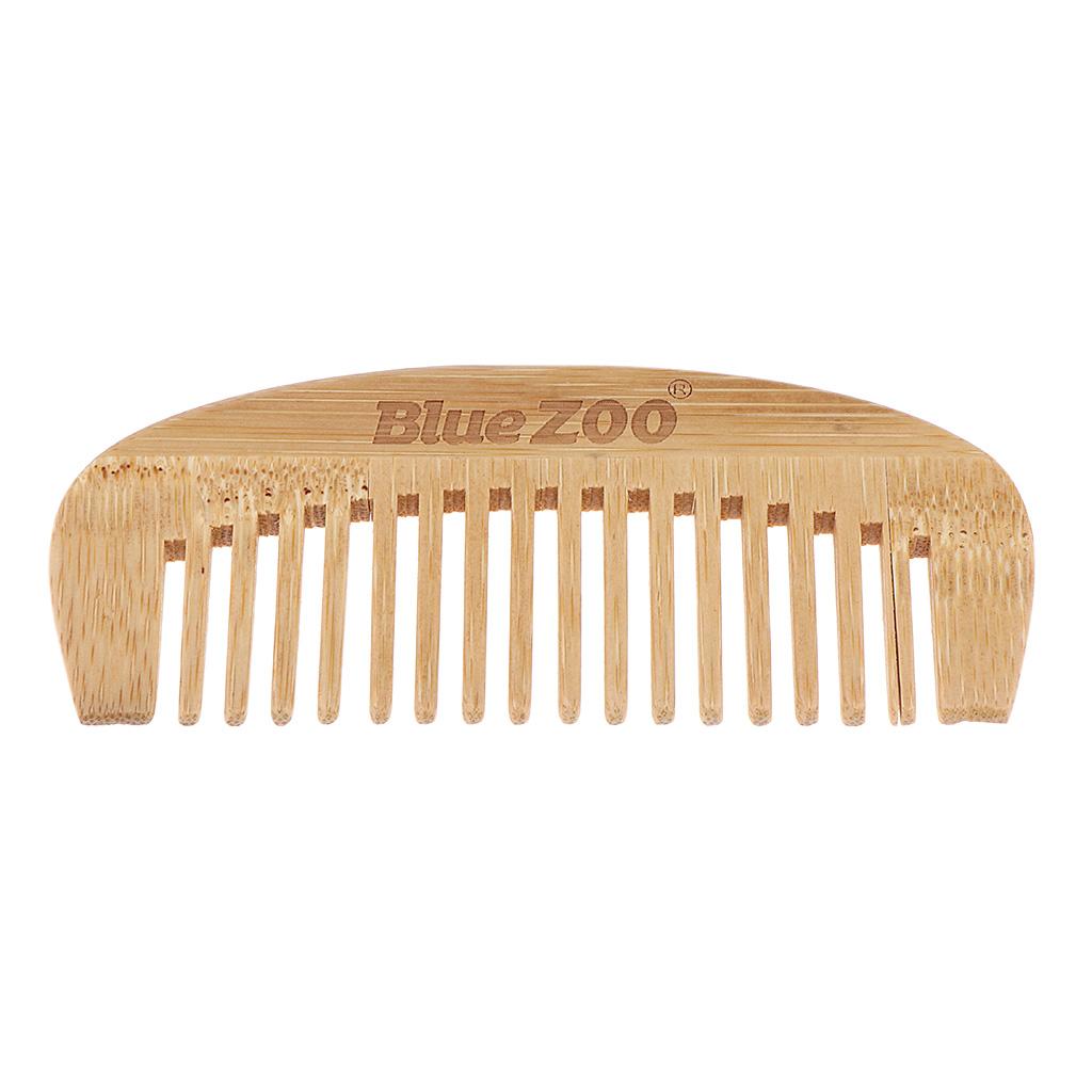 2X Antistatic Healthy Wide Tooth Curly Hair Brush Massage Handle Bamboo Comb