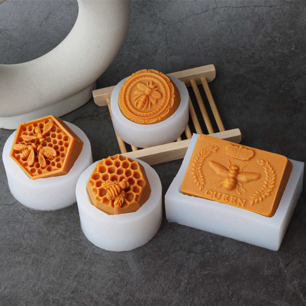 Description Picture 2 of itemEmbossed Beehive Soap Silicone Mould Geometry Honeycomb Candle Resin Plaster Making Set Bee Nest Drink Ice Chocolate Cake Decor