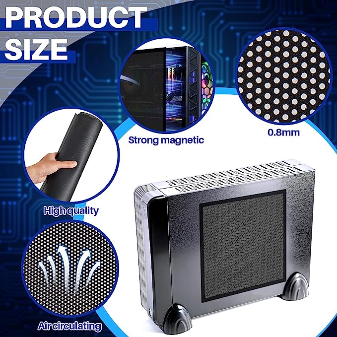 Description Picture 4 of item1M DIY PC Case Dust Mesh Filter PVC Dustproof Mesh Filter Cover Black Computer Cooler Fan Dust Filter for Fan Cooler Baffle