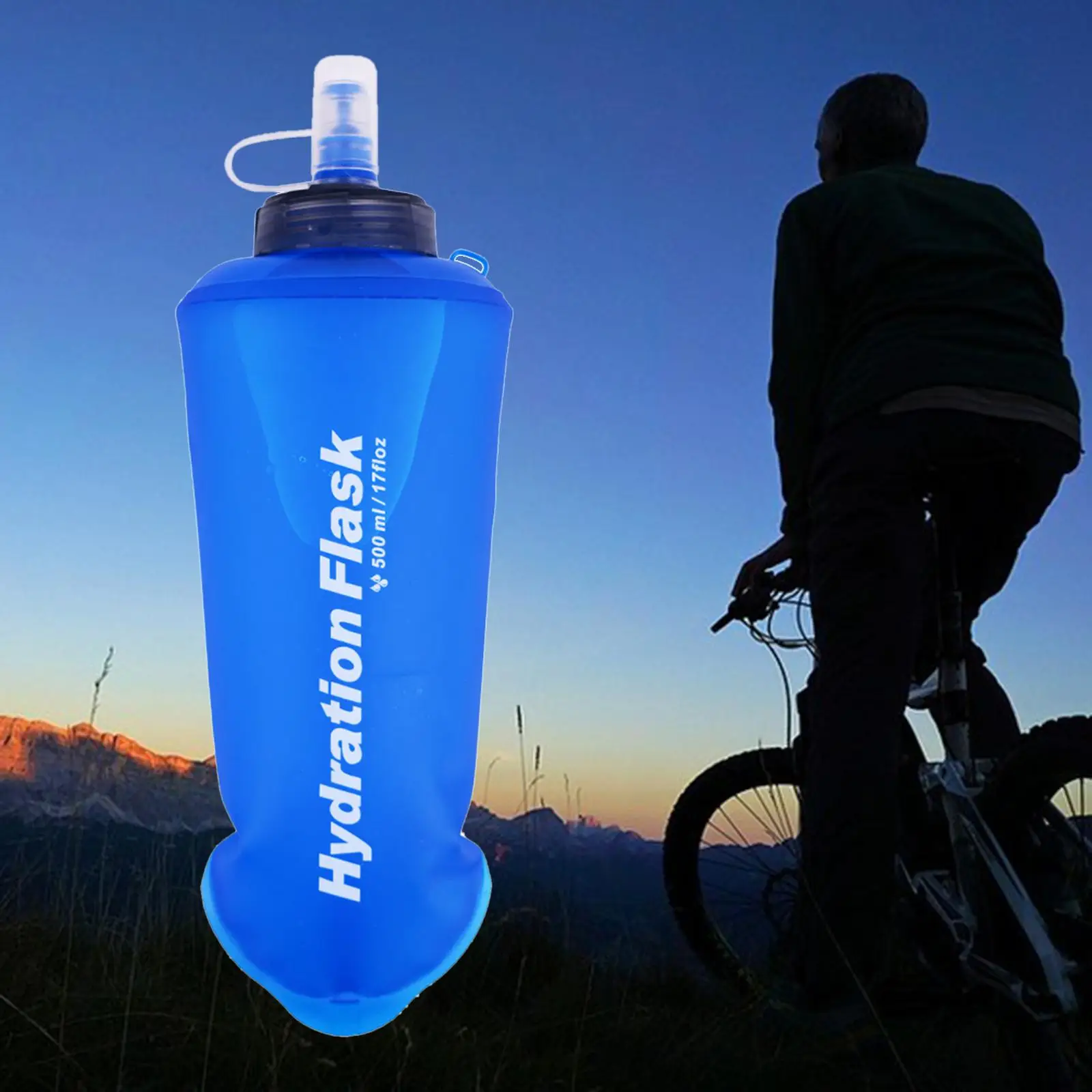 Outdoor Hydration Bladder Water Storage Bag Backpack Water Bottle With Detachable Drinking Tube 500ML Hiking Biking Backpacking