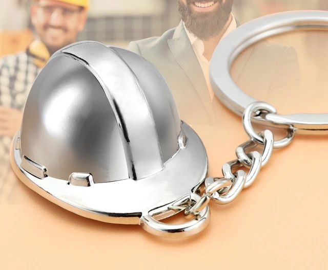 Helmet Hard Hat Keychain Creative Safety Helmet Keychain Jewelry Gift