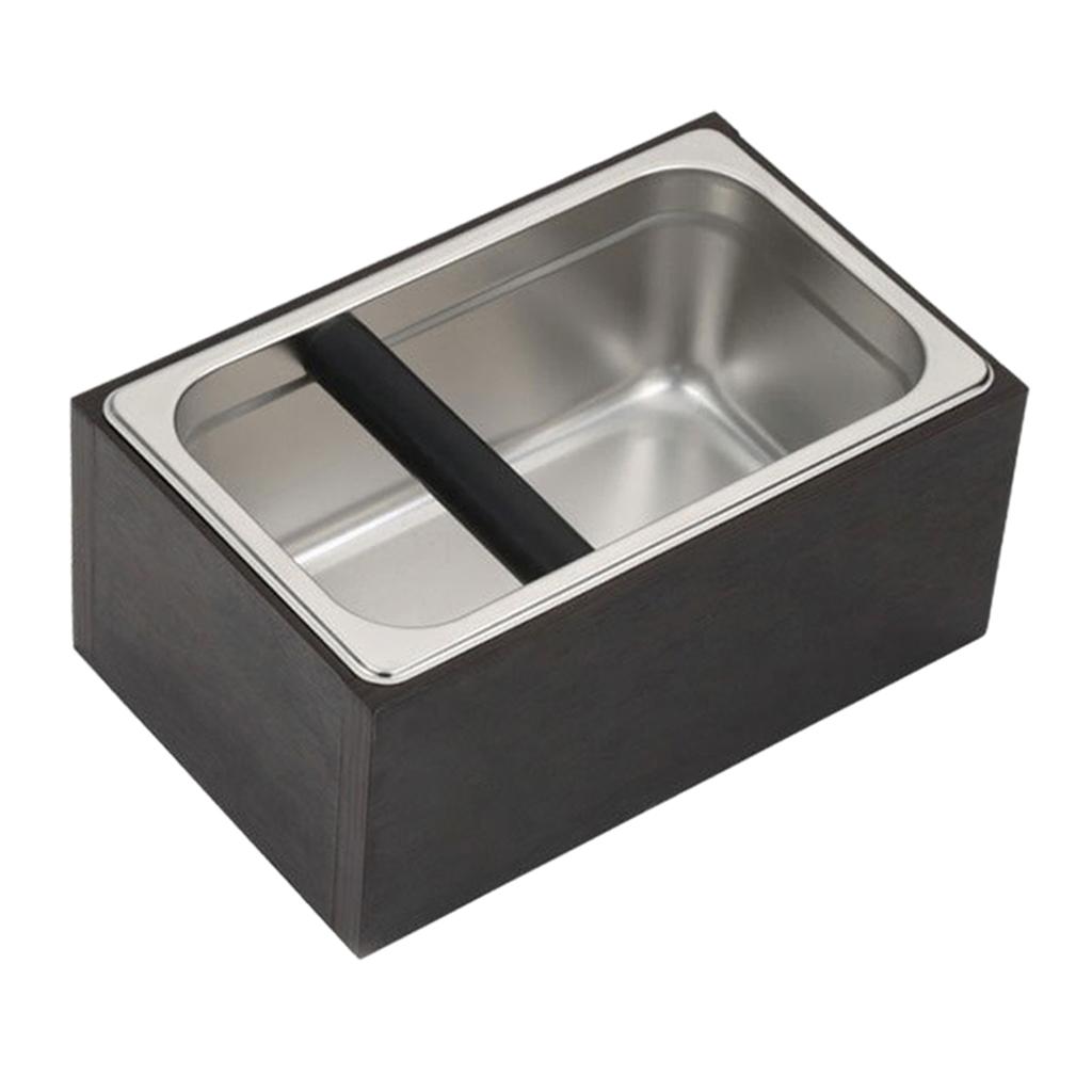 Home Coffee Knock Box Detachable Coffee Grounds Container Box with Handle Coffee