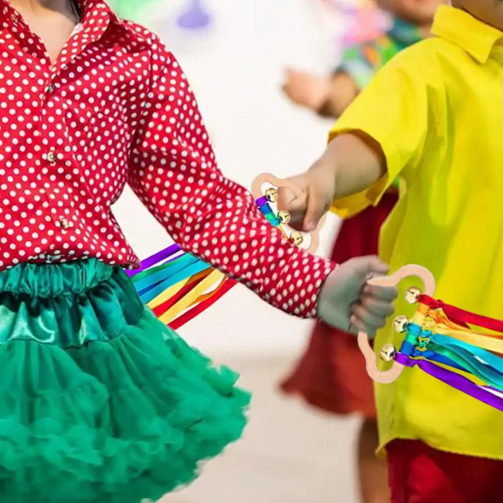 2Pcs Rainbow Hand Ribbon Kite Montessori Creative for Celebration Kids Baby