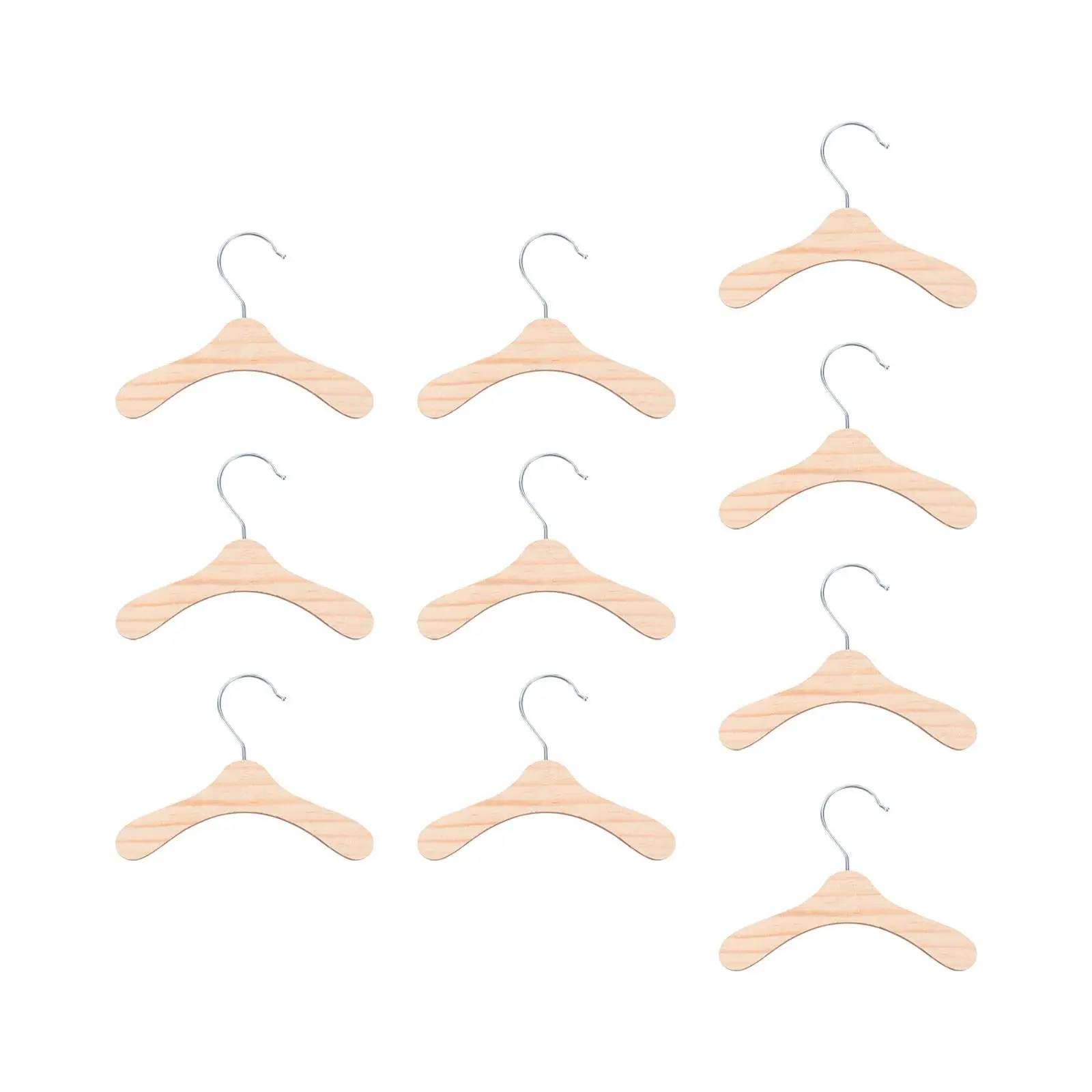 10x Pet Hangers Portable Wood Display Rack Multipurpose Wood Pet Hanger Dog Coat Hanger for Pet Children Doll suits Baby Jewelry
