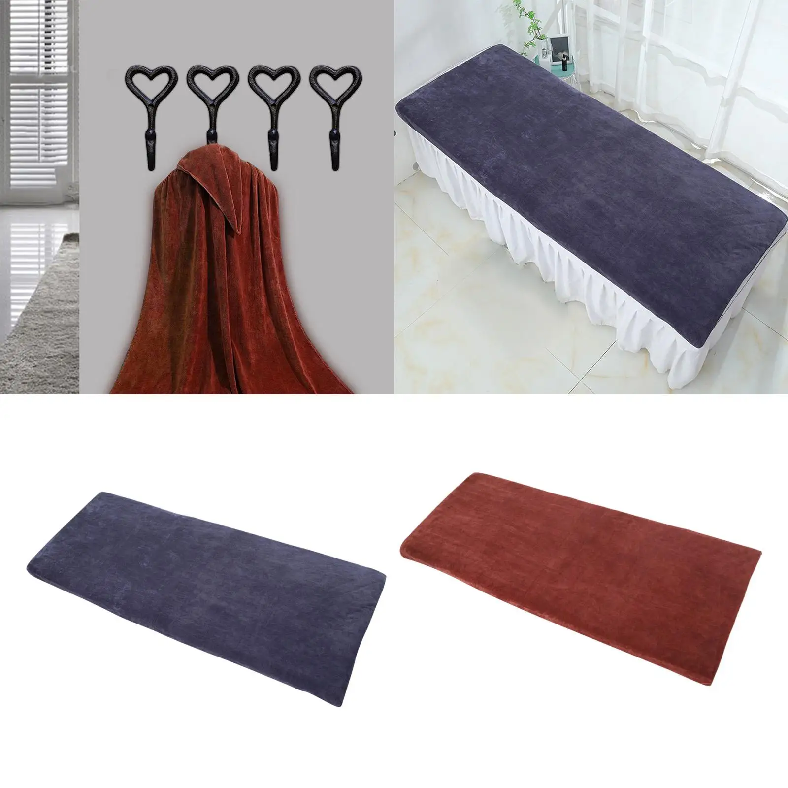 Massage Table Sheet Covers Polyester Fiber Coverlet Durable Easy to Use Towel Protector Reusable for Beauty Salon Massage Bed