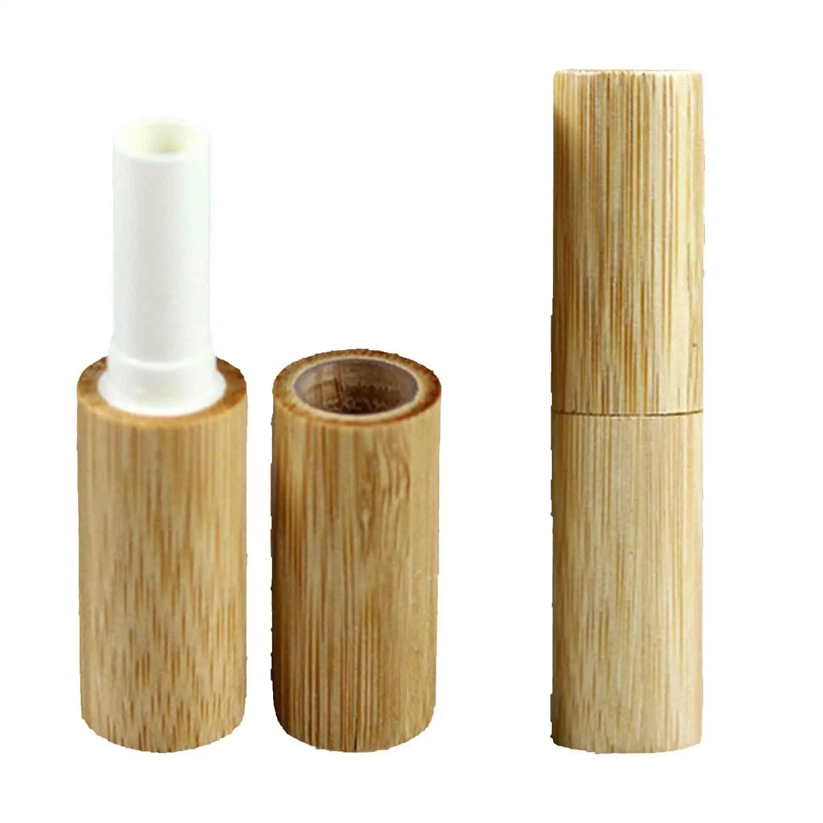 2x Lip Glosses Tubes Containers Empty Bamboo Shell Cosmetic Bottles Samples Lip Oils Tubes for Homemade Lip Balms