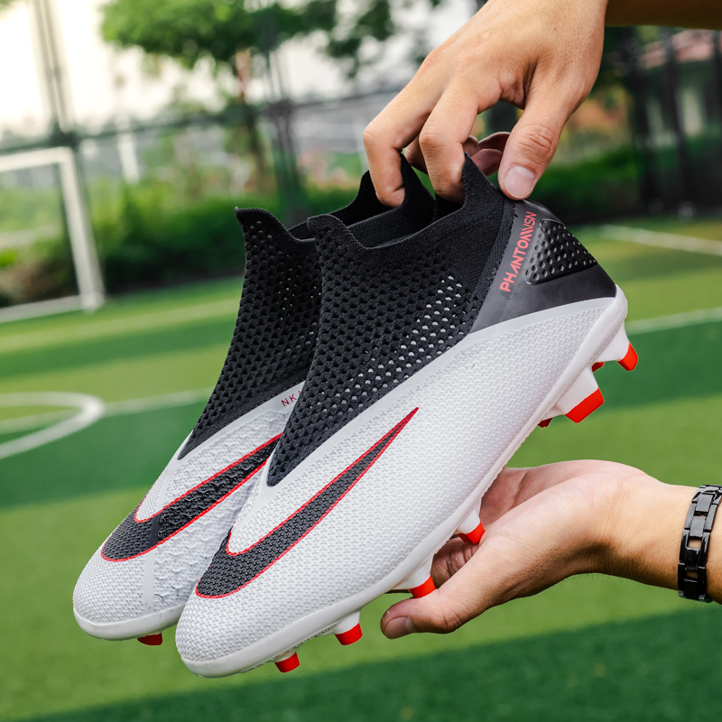 Herenlaarzen, hoge antislip-grastrainingsvoetbalschoenen voor kinderen, ultralichte grote sportschoenen_voghion.com