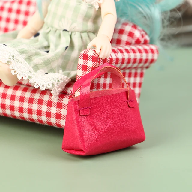 Doll Bag / Miniature Bag 1/6 Scale Bag / Green Leather Chain 