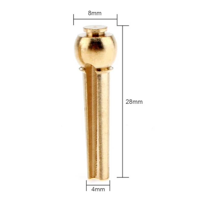 6 Teile/los Gitarre Saiten Nagel Metall Akustische Gitarre Bridge Pins Messing Gitarre Saiten Festen Kegel String Pins String mutter Nägel – Detail 1