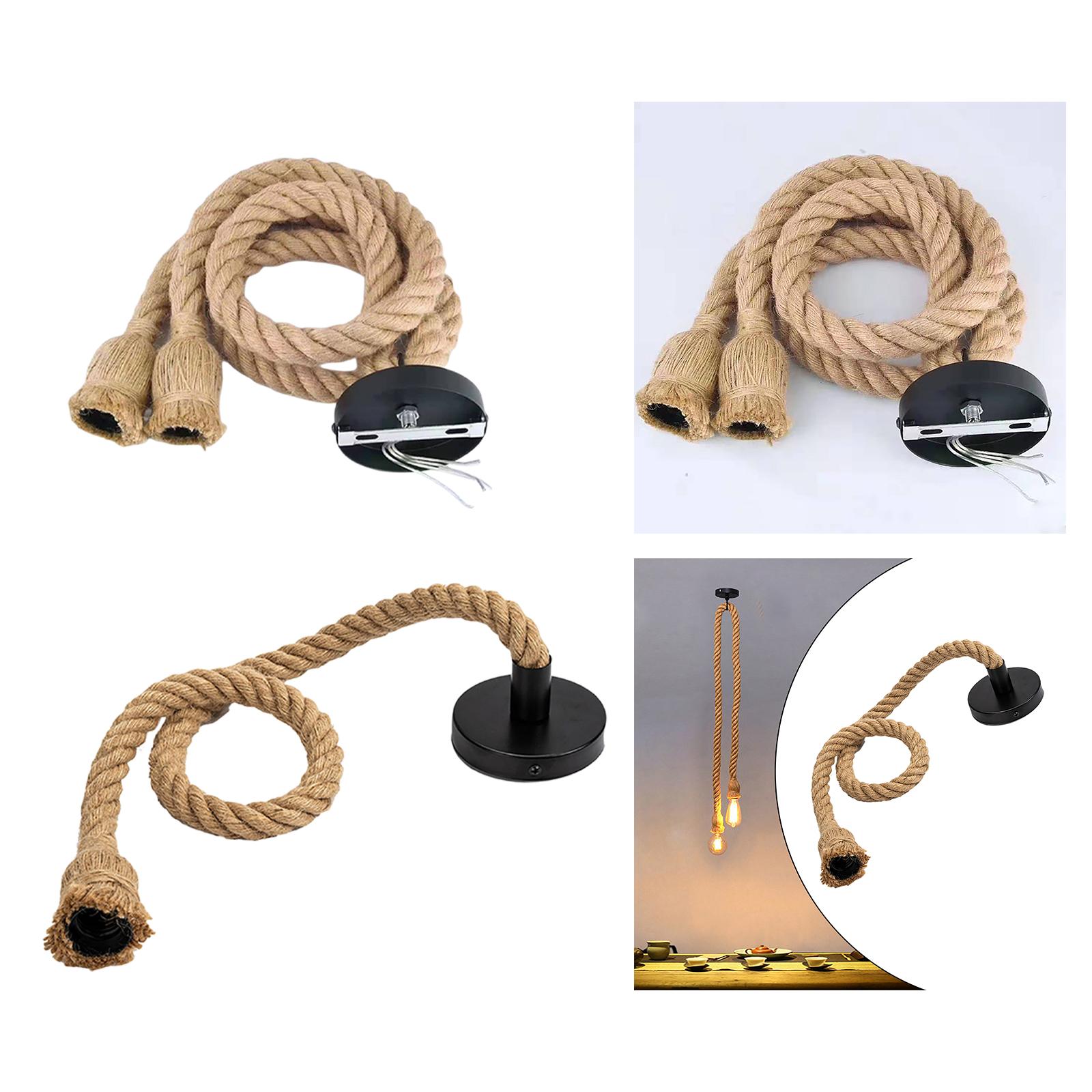 Braid Rope Light Ceiling Pendant Light Vintage Hanging Light Retro Rope Hanging