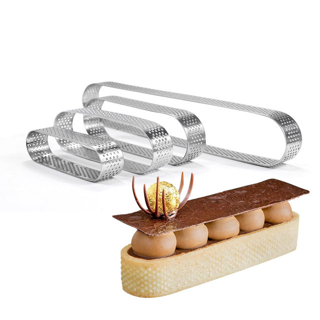 Lot De 5 Cercles à Tarte Perforés En Acier Inoxydable - Diamètres 6,8,10,15,20 Cm - Pour Tartes, Quiches, Mousses, Gâteaux - Lavable Au Lave-vaisselle