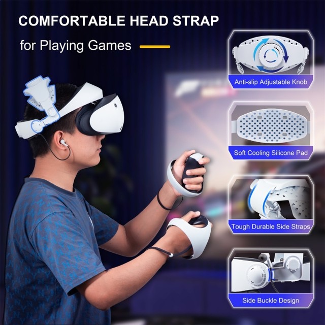  APEXINNO Upgraded Head Strap Cushion Pad for psvr2 PS5 VR  Headset Head Strap Accessories, ps vr2 Head Strap Foam Pad Replacement  Compatible with PlayStation VR2 : Video Games