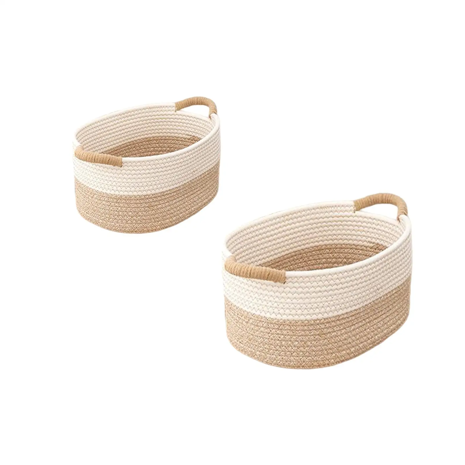 Rope Woven Baskets for Organizing Storage Basket Basket Portable Gift Basket Empty for Bathroom Home Nursery Desktop Books