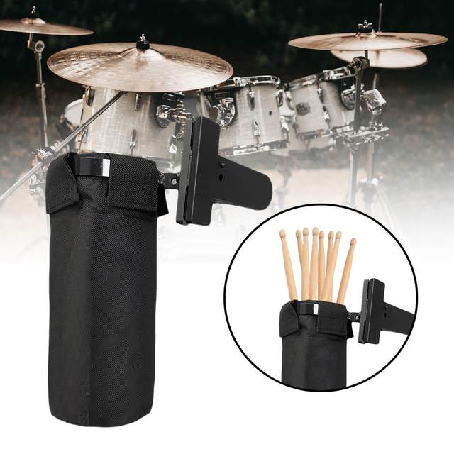 2 Sacs Baguettes De Batterie Vaguelly | Sac Étanche Portable | Rangement Baguettes Tambour - Noir
