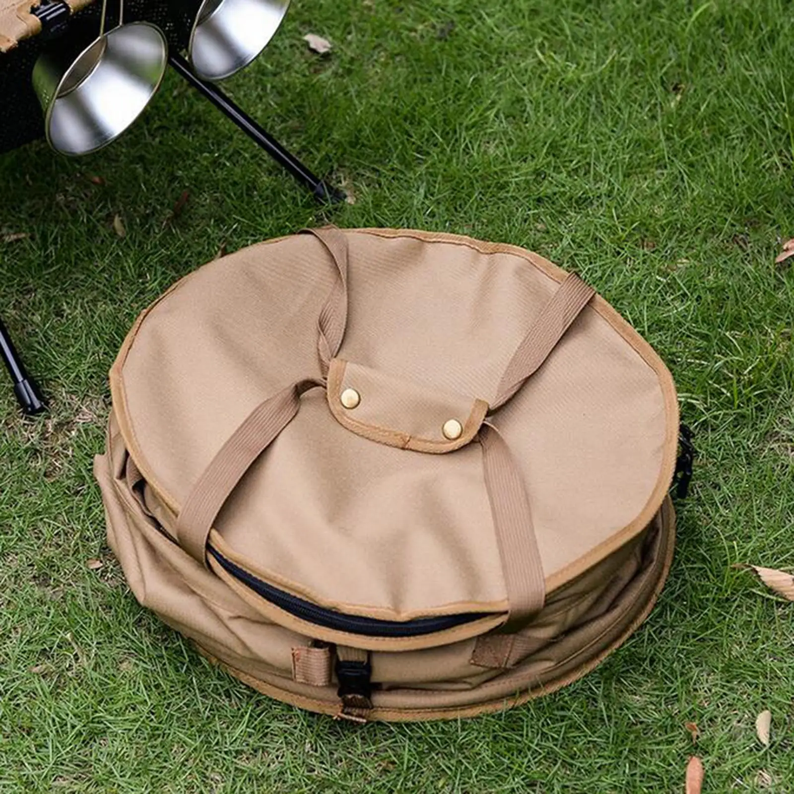 Waterproof BBQ Tableware Carry Bag with Separator Tote Grill Tool Carry Bag Barbecue Tool Storage Bag for Grill Camping