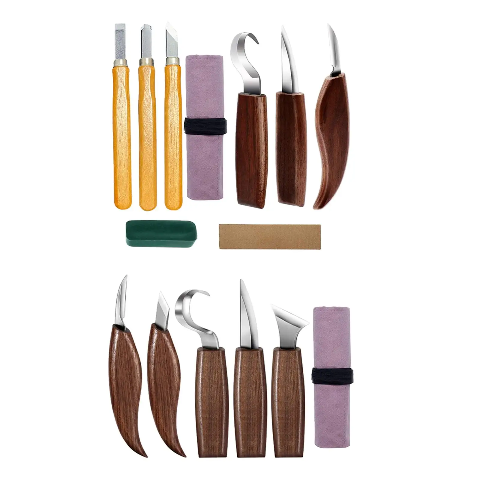 Professional Wood Carving Tools Set Woodworking Hook Carving Knife Hand Tool Crafts Detail Cutter DIY Beginners Kids Adults