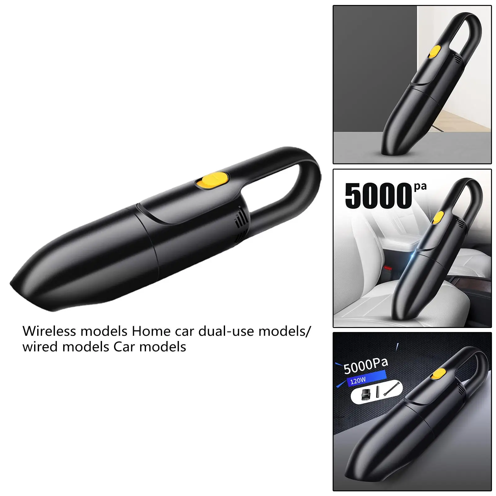 Handheld Mini Vacuum Cleaner Small 5000PA Powerful W/Strong Suction Car Vacuum Cleaner for Car Interior Cleaning Office