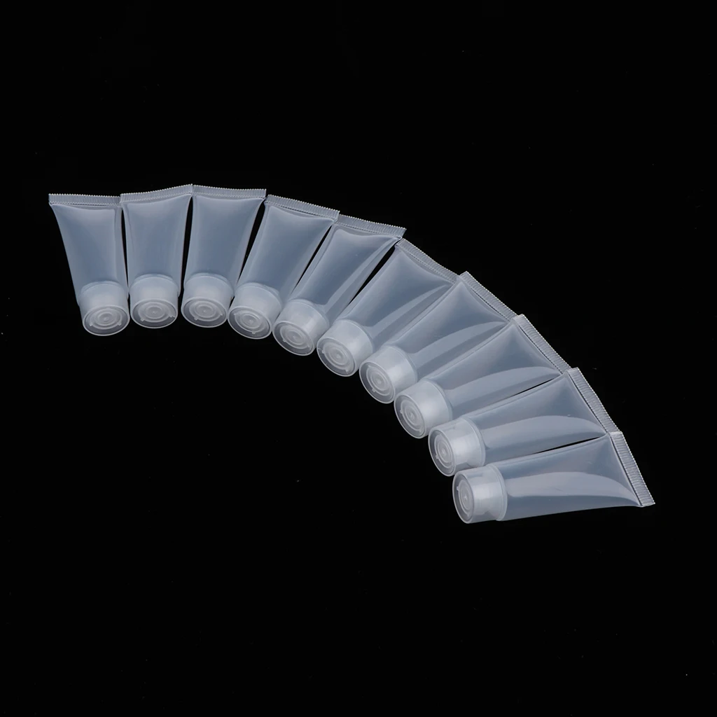 10x Smooth Plastic Hand Cream Squeeze Tubes Conditioner Sample Bottles Vials