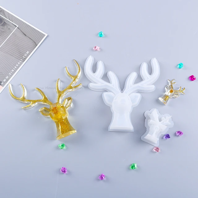 Reindeer Silicone Resin Ring Mold, Antlers Ring Mold, Reindeer Ring Mould, Deer Jewelry Mold, Kawaii Silicone Mould, UV Resin Jewellery Mould, Flexible Epoxy Resin Mold