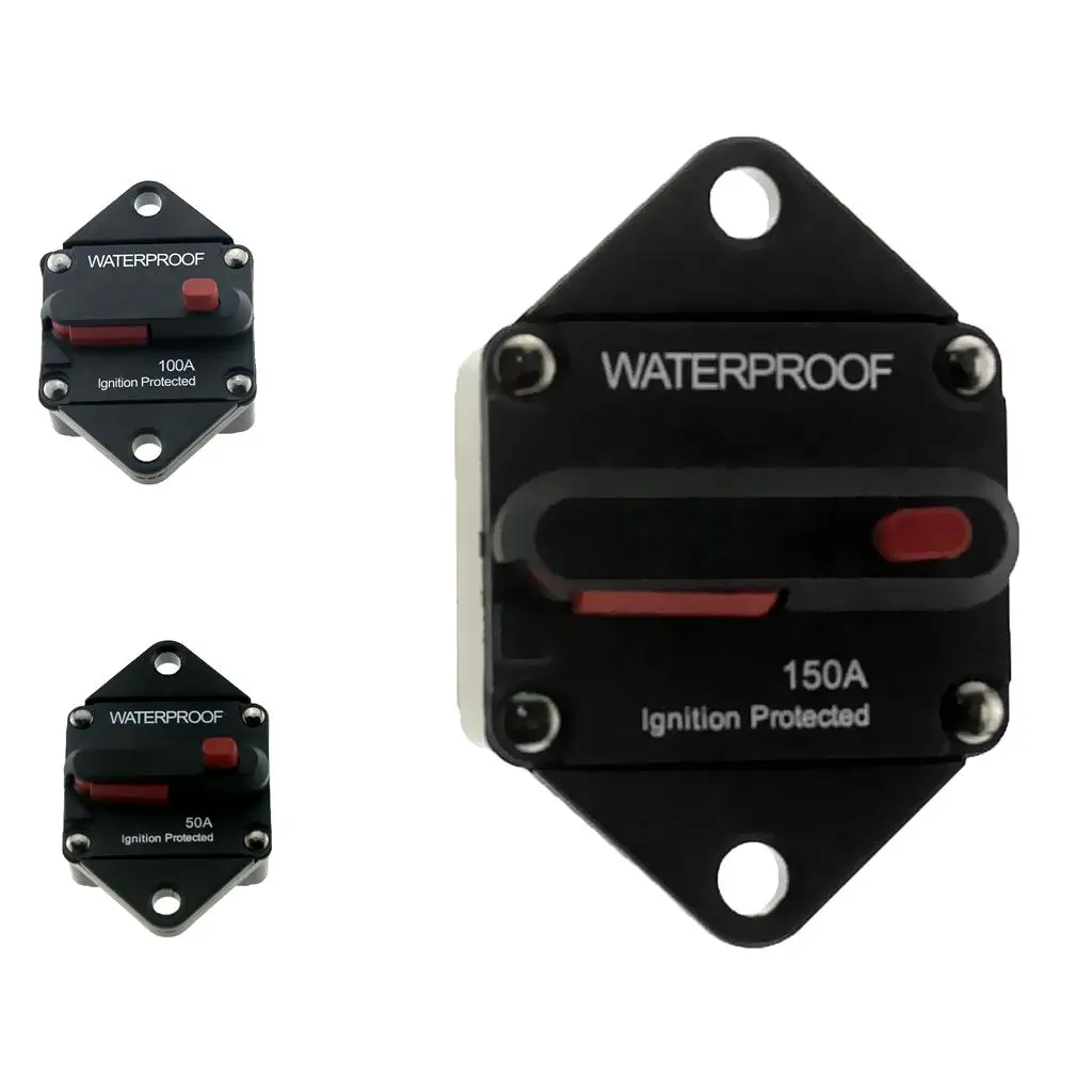 Car Auto Boat Ignition Protected Manual Button Circuit Breaker