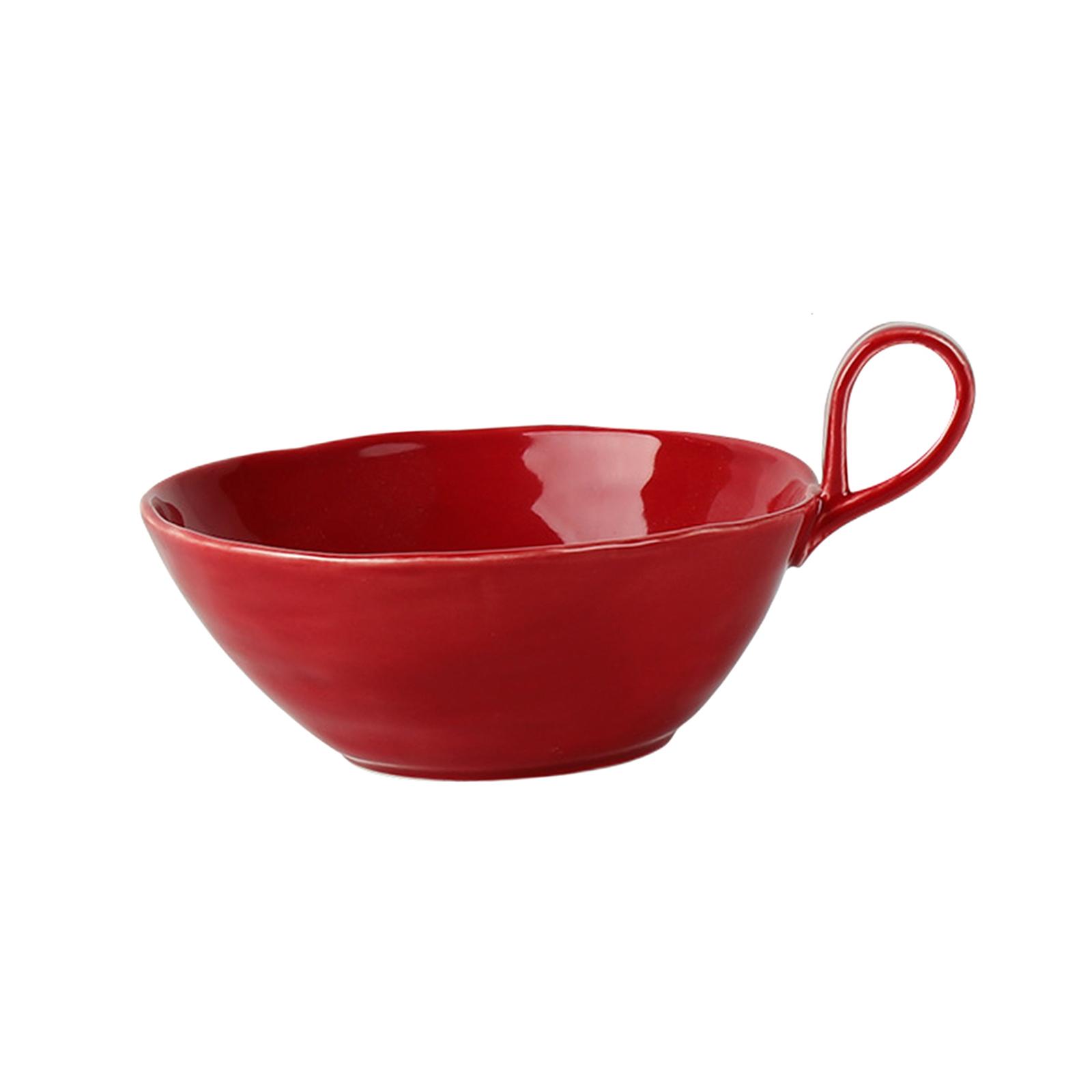 Ceramic Salad Bowl Decorative Multipurpose Serving Bowl Ceramic Mixing Bowl for Soup Kitchen Dessert Baking Food Storage