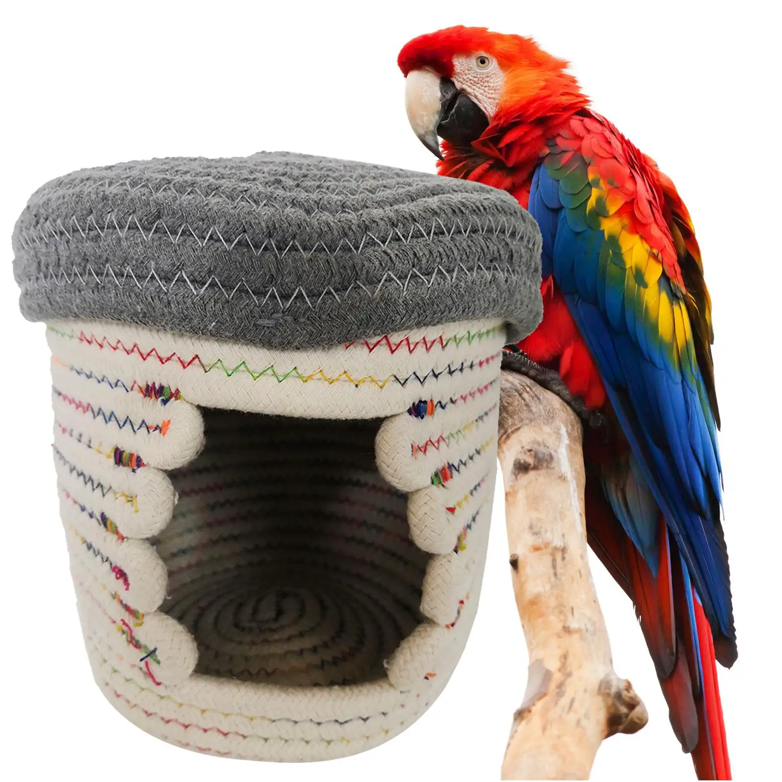 Bird Cotton Nest Cage Swing Toys Hideaway  Bed Hut Toys Warme for Macaw