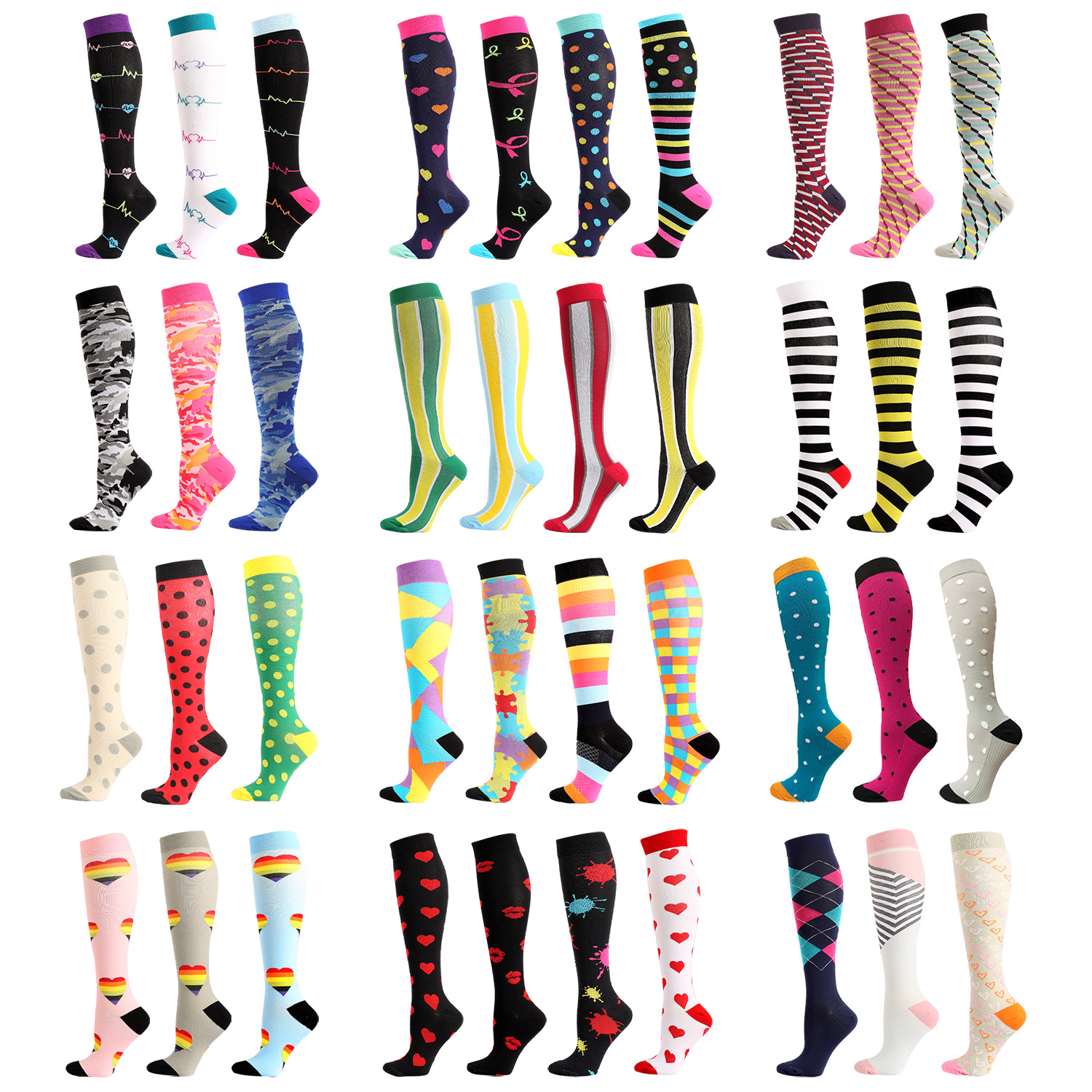 Title 1, Sports Compression Socks Multicolor Compression...