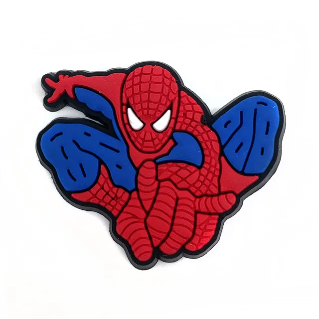 Single Sale 1pcs Spiderman PVC DIY Shoe Crocs Decorations Charms
