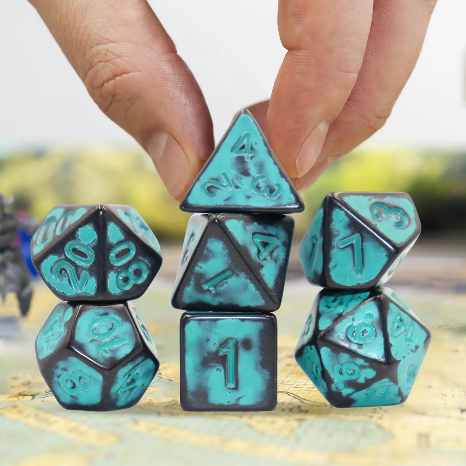 7Pcs Polyhedron Dices Role Playing Game Dices Acrylic Dices D4~D20 for Board Game
