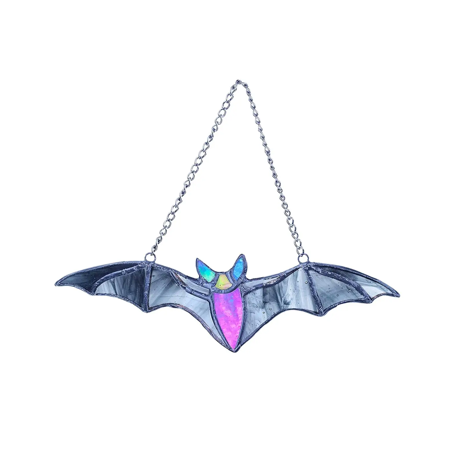 Halloween Bat Acrylic Hanging Pendant Decoration Colorful Sturdy Versatile with Metal Chains for Kids, Friends, Relatives Gifts