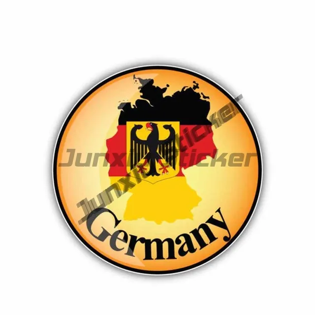 Deutsch Land Code Flagge Siegel Stadt Schild Deutschland Karte Flagge  Flügel Aufkleber Wappen von Deutschland kreative Motorrad Aufkleber -  AliExpress
