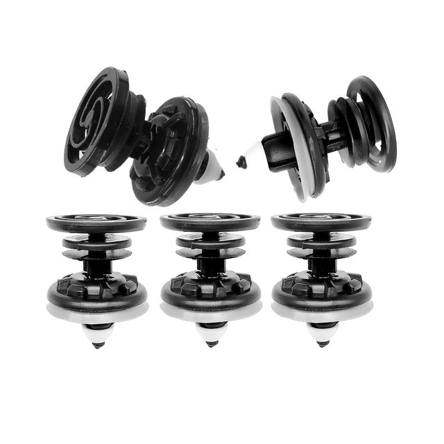 10 Clips Garniture Coffre VW - Compatible Golf, Tiguan, Audi Q5, Q7 - Argent