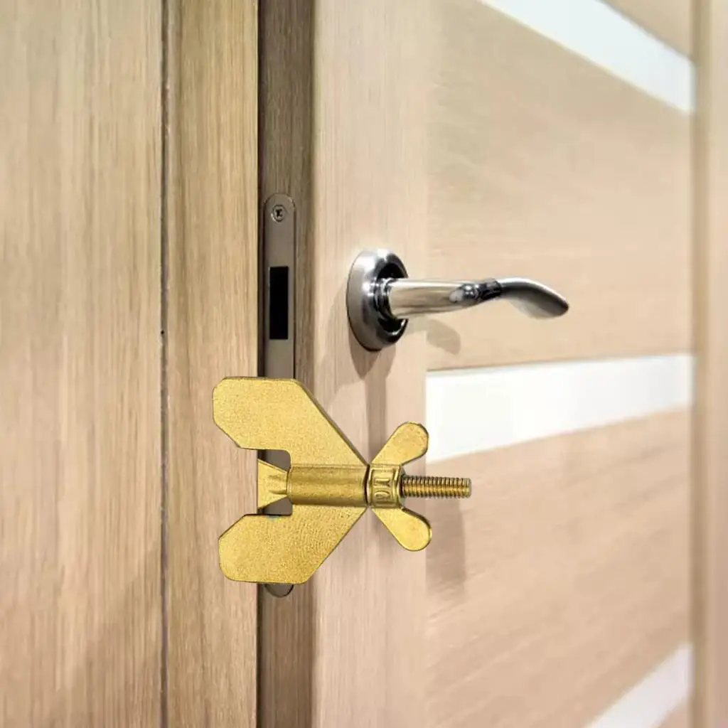 Portable Door Lock Safety Door Stopper  Additional  for Home, Apartment, Hotel, School,Travel  Lock