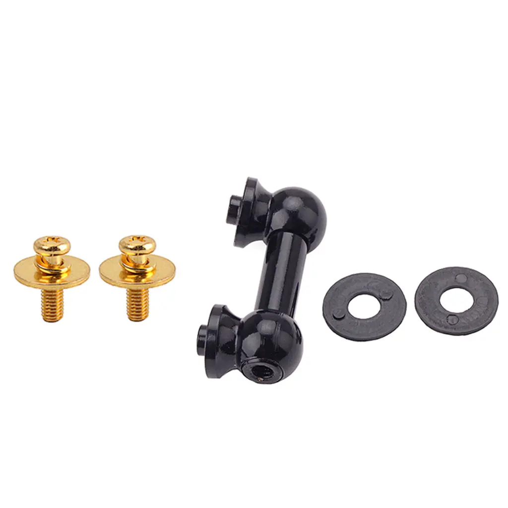 Two Side Snare Drum Lugs with Mounting Screws Drum Tube Lugs for Drum Accessories Black