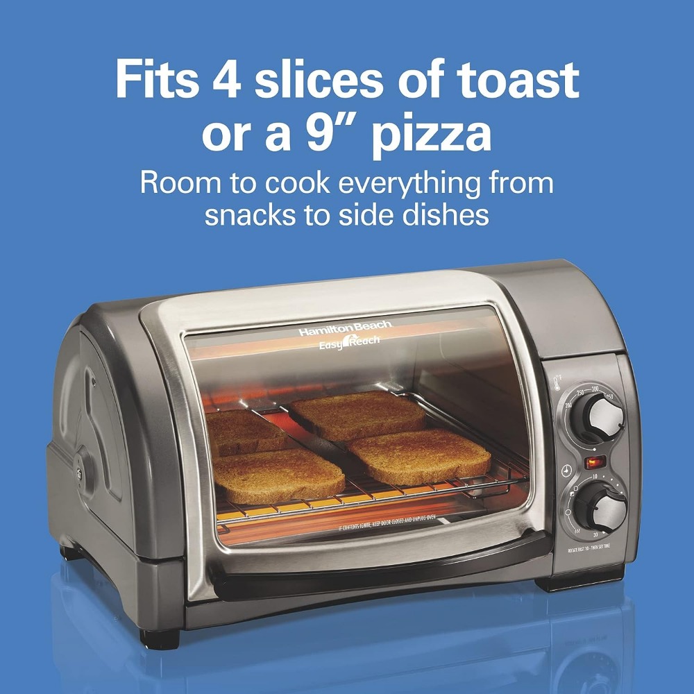 Title 3, Oven，Easy Reach 4-Slice Countertop Toaster Ove...